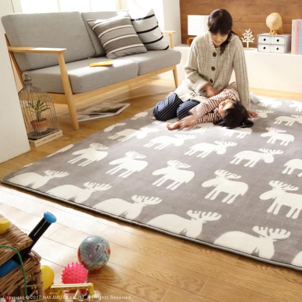 ラグ カーペット 2畳 186x186 北欧 ホットカーペット対応 マット 洗える 床暖房対応 7柄 モリス ラグ カーペットカバー 単品2畳用 186x186 北欧 ホットカーペット対応