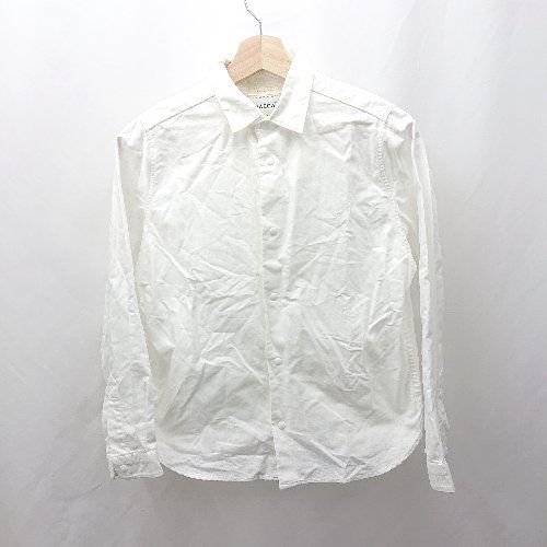 ◇ ⊂ YAECA ヤエカ 綿100% 長袖 シャツ サイズS ホワイト メンズ E 