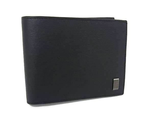 dunhill ダンヒル サイドカー レザー 二つ折り 財布 ウォレット 小銭入れ 札入れ カード入れ メンズ ブラック系 FR4257