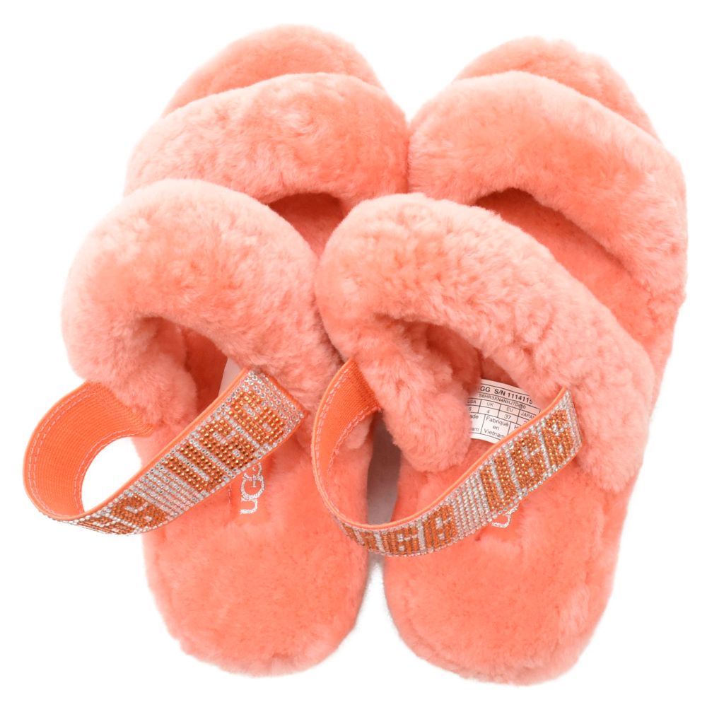 UGG (アグ) OH YEAH BLING Slide クリスタルロゴストラップ ファー