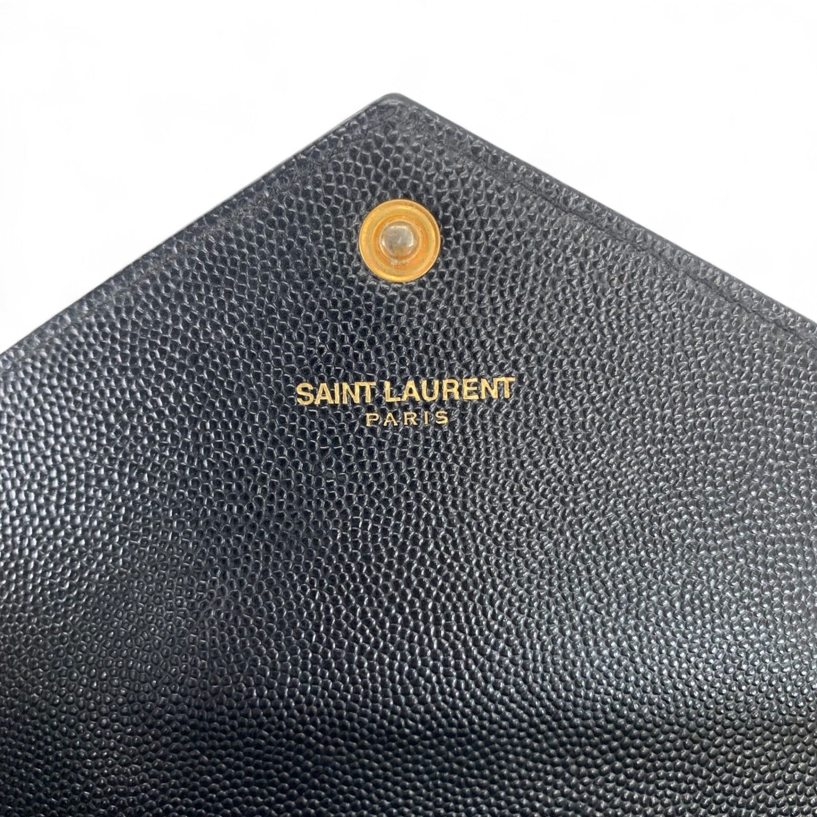 SAINT LAURENT サンローラン 長財布 Vステッチ ロゴ キャビア