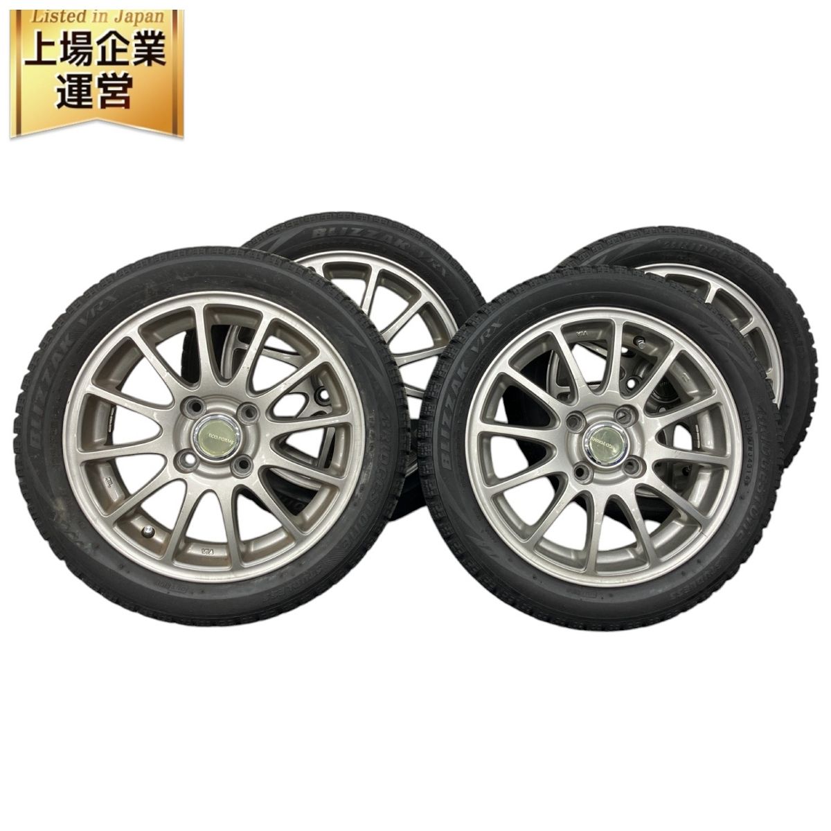 BRIDGESTONE ブリヂストン ECO FORME エコフォルム 14×4 1/2j 45 155/55R14 690 合計4本 セット カー用品 ジャンク K9625128