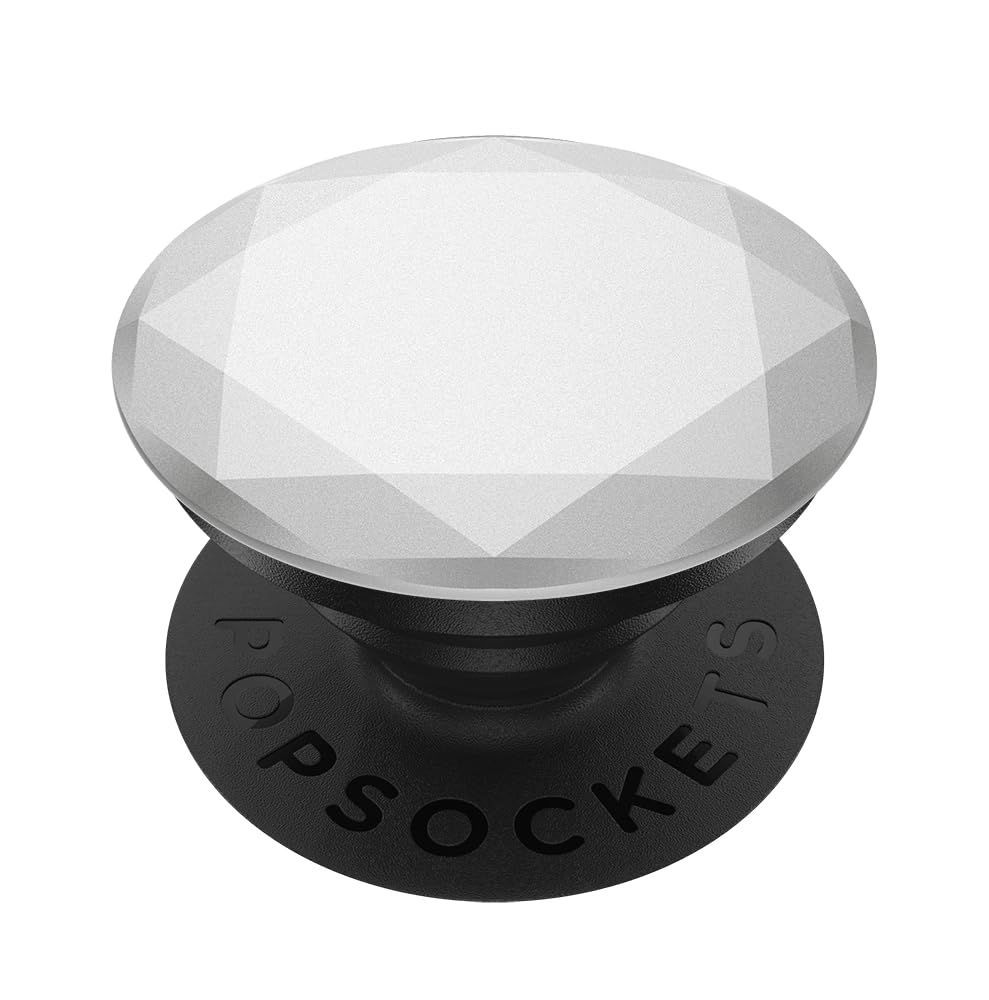 【新着商品】スマホグリップ スマホスタンド スマホリング スマホアクセサリー POPSOCKETS（ポップソケッツ） Silver iPhone Diamond Metallic Android PopGrip