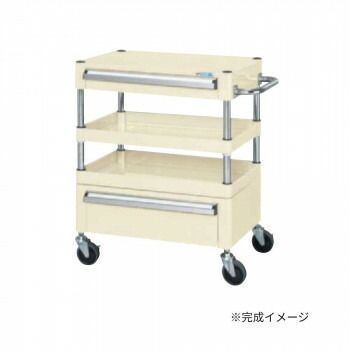サカエ CSパールワゴン中量タイプ 引出し付 アイボリー CSP-6072ACSEI