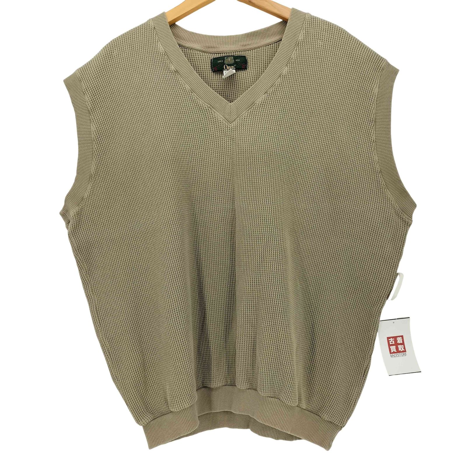 オービス ORVIS 90S Vネック リブ コットン ベスト メンズ import：L 