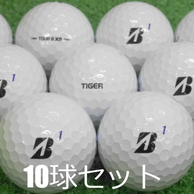 ロストボール ブリヂストン TOUR B XS タイガーウッズ EDITION 10球セット 中古 Aランク ツアーB 白 Tiger Woods ゴルフボール