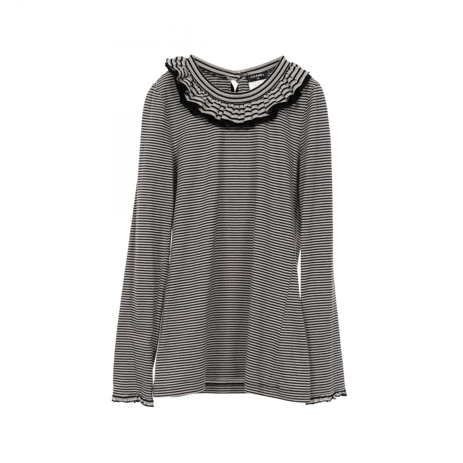 【CHANEL】ココビーチ サマーカットソー ココマークボタン CHANEL ココマーク サマーニット カットソー Tシャツ 半袖
