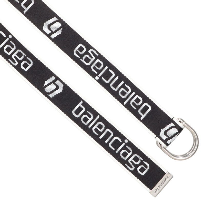 BALENCIAGA Dリングベルト ブラック/ホワイト の メンズ D Ring ベルト | Balenciaga JP