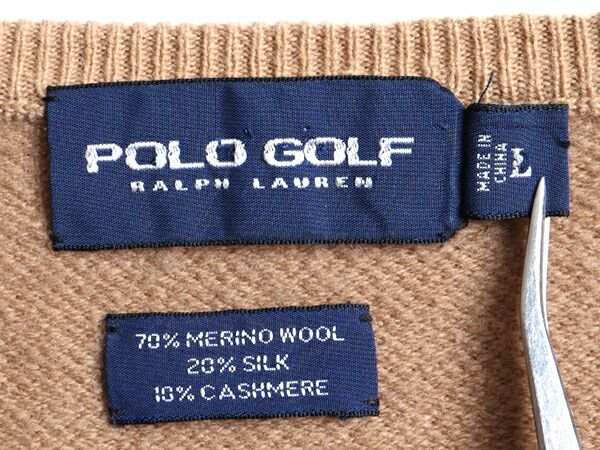 高級 90s □ POLO GOLF ラルフローレン Vネック 長袖 ニット セ - メルカリ