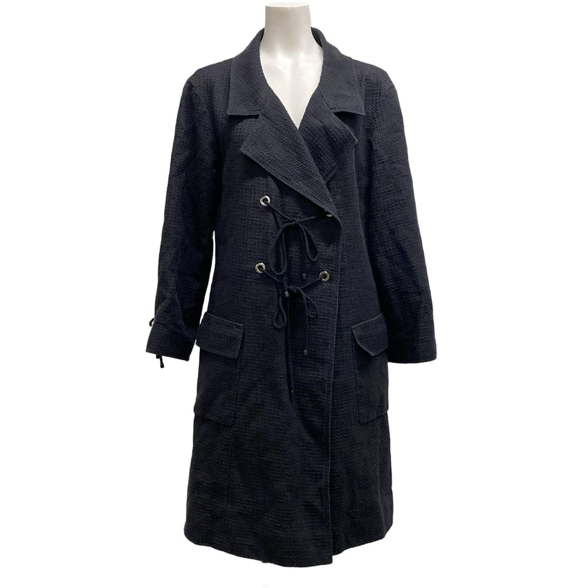 CHANEL(シャネル) コート サイズ38 M レディース - P29938 黒 長袖/秋  