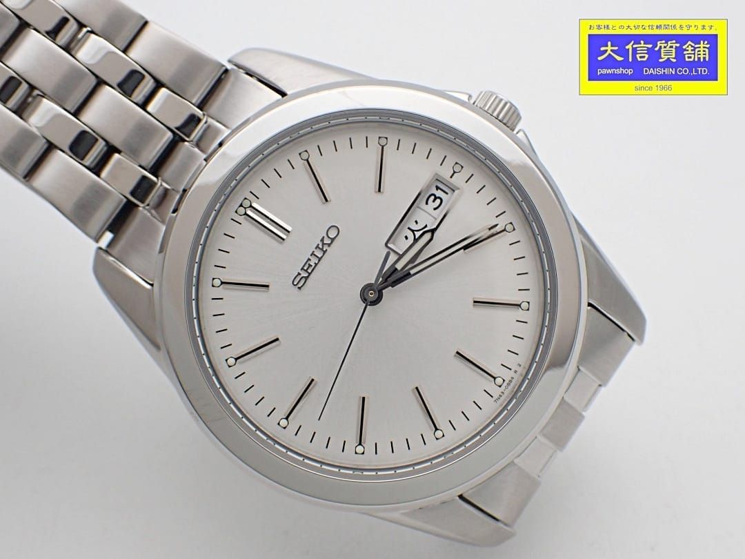 SEIKO セイコー スピリット SCXC007 メンズ クォーツ SS シルバーダイヤル 中古A 【送料無料】 B-2233【質屋出品】