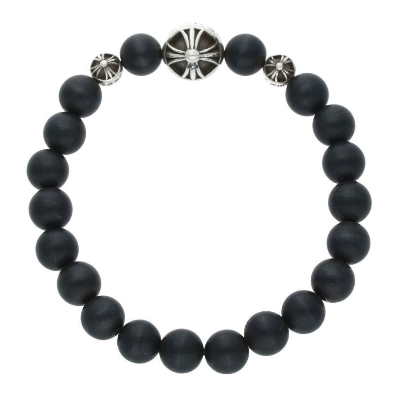 売約済 正規品 クロムハーツ 8mm オニキス ブレスレット BEAD クロス クロムハーツ 8mm BEAD/8mmビーズブレス BEADONYX71 8mmオニキス