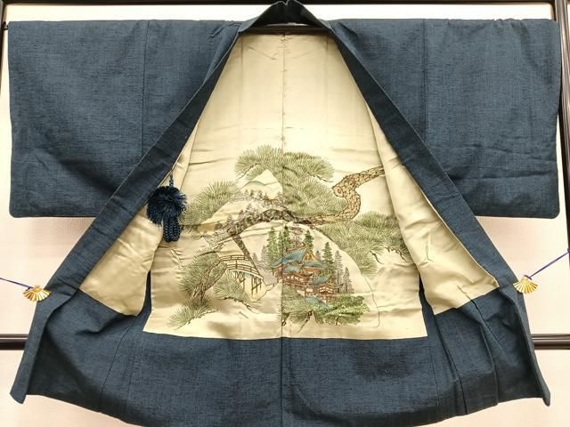 平和屋着物●男性　紬　アンサンブル　霞文　正絹　逸品　BAAT6651hv 平和屋着物○男性 紬 アンサンブル 霞文 正絹 逸品 BAAT6651hv - メルカリ