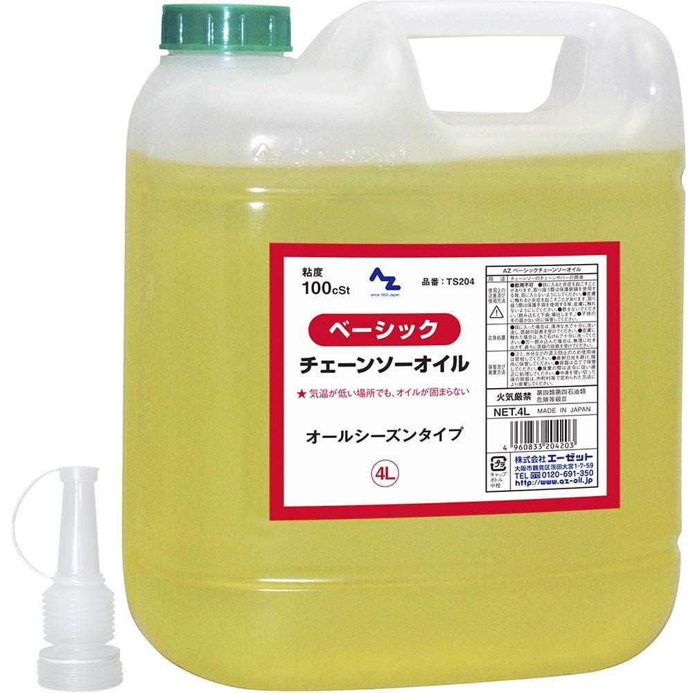数量 AZ エーゼット ベーシック チェーンソーオイル100cSt 4L TS204