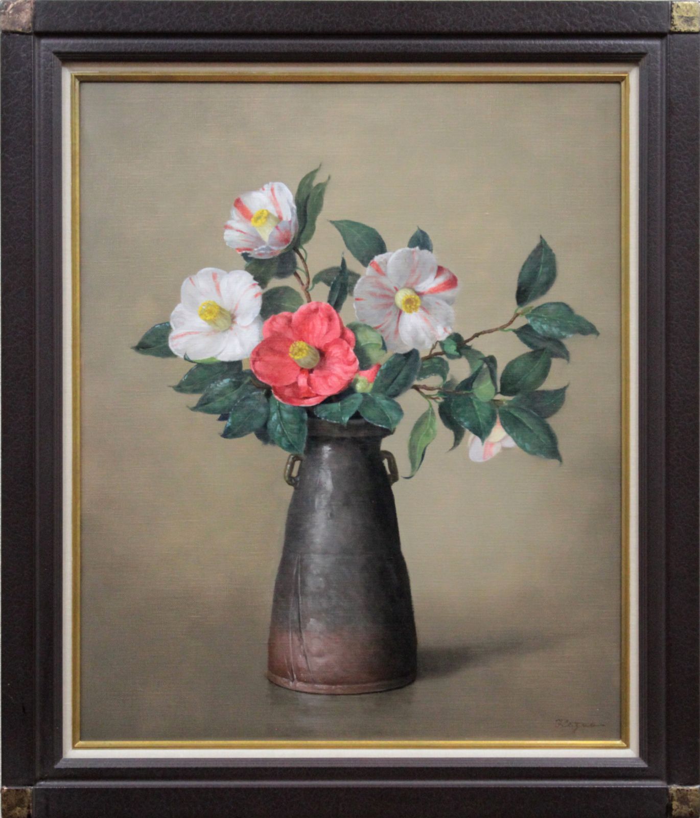 絵画 インテリア 額付(白) 油絵 uF6-061404 静物 かぼちゃ 絵画 油絵