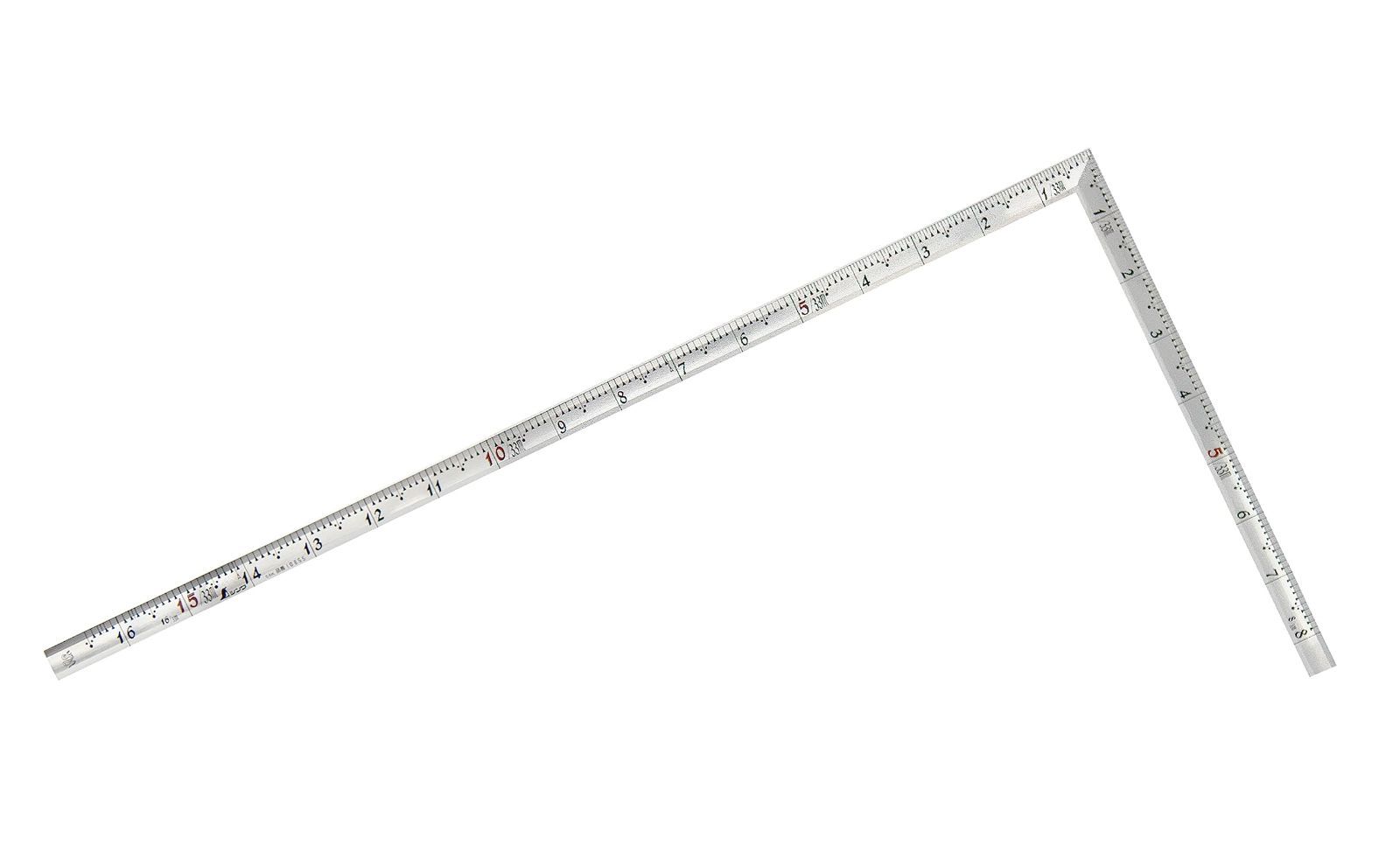 1尺6寸 シンワ測定(Shinwa Sokutei) 曲尺 匠甚五郎 大工用 裏面角目盛 赤数字入 シルバー 1尺6寸 10855