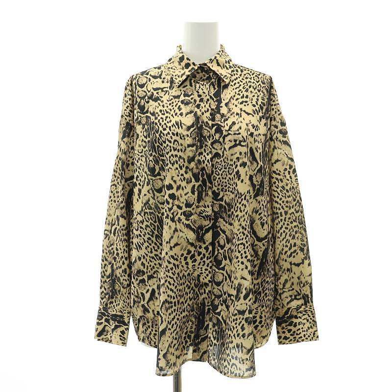 Lisiere L'Appartement リジェール アパルトモン Leopared 2Way Blouse ブラウス シャツ 長袖 ヒョウ柄  ベージュ 黒 ブラック /DF □OS - メルカリ