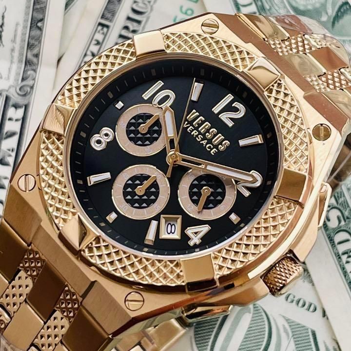 VERSACE ヴェルサーチ ゴールド 腕時計 メンズ 稼動品 クロノグラフ ヴェルサーチェ クロノ X ウォッチ ゴールド | VERSACE JP