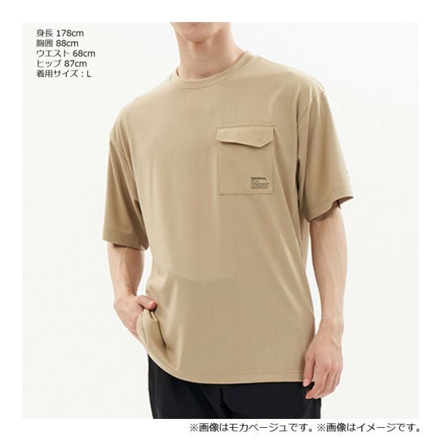 ダイワ ウェア DE-6623 エコロジーポケットTシャツ ブラック 2XL