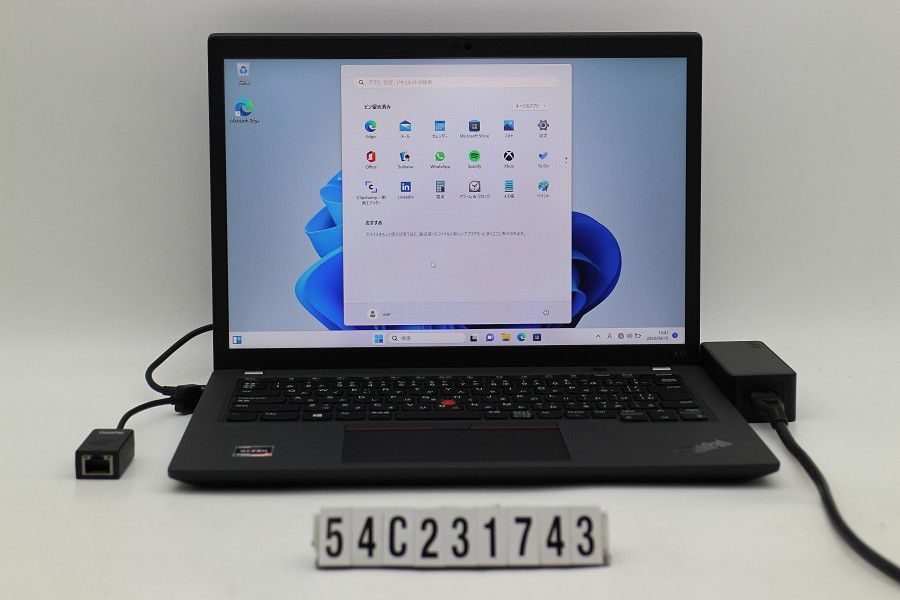 Lenovo ThinkPad X13 Gen2 Ryzen 5 Pro 5650U 2.3GHz/8GB/256GB(SSD)/13.3W/WUXGA(1920x1200)/Win11 【54C231743】
