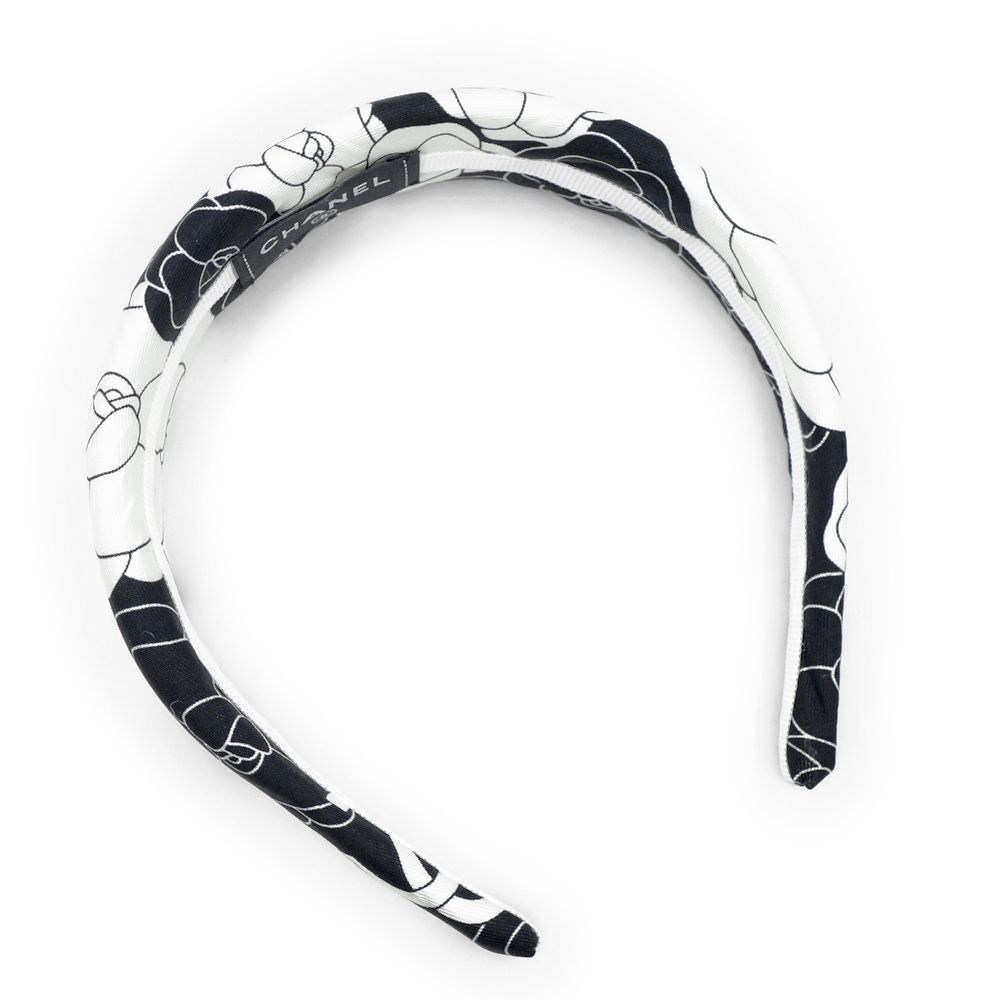 希少　CHANEL   シャネル　カメリア　シルク　カチューシャ 栄】シャネル カチューシャ カメリア シルク100％ ヘアバンド 白