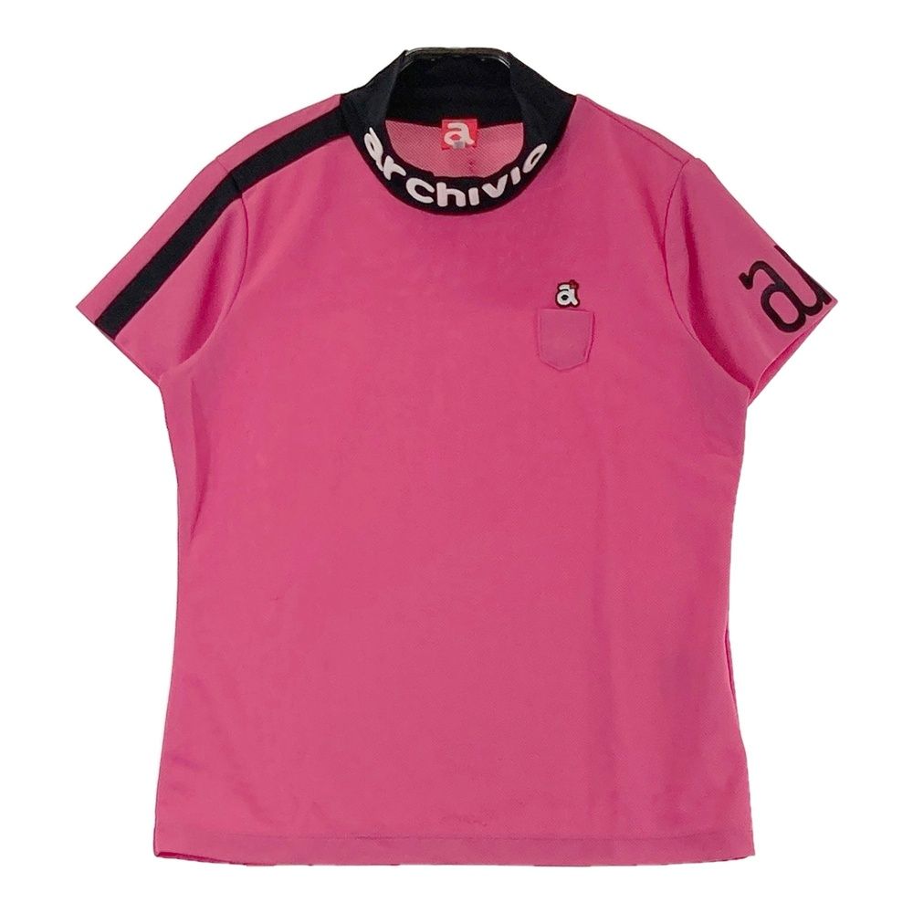 サイズ：38 ARCHIVIO アルチビオ  ハイネック 長袖Tシャツ  ピンク系 [240101483628] ゴルフウェア レディース ストスト サイズ：38 ARCHIVIO アルチビオ ハイネック 半袖Tシャツ ピンク