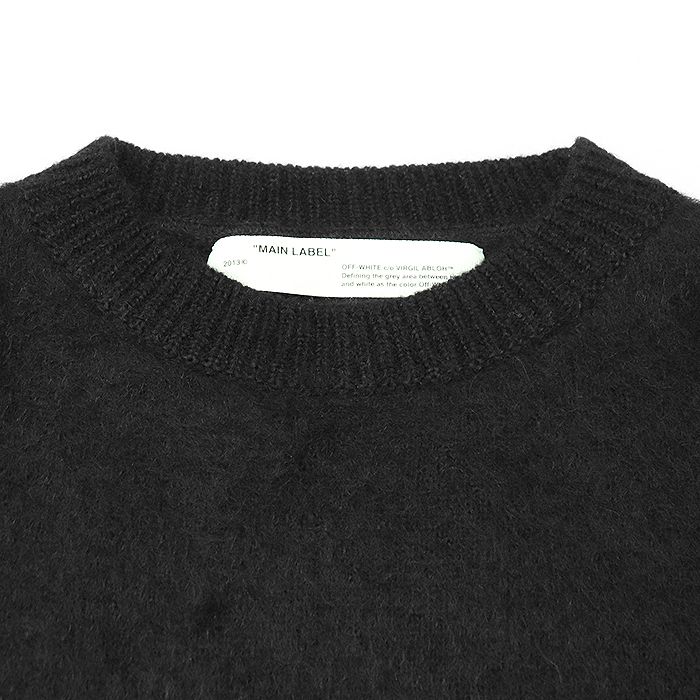 美品】OFF-WHITE オフホワイト セーター モヘアブレンド ニット バック  