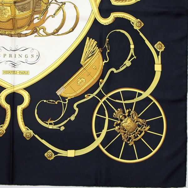 エルメス HERMES カレ90 大判スカーフ Eperon d'or 黄金の拍車