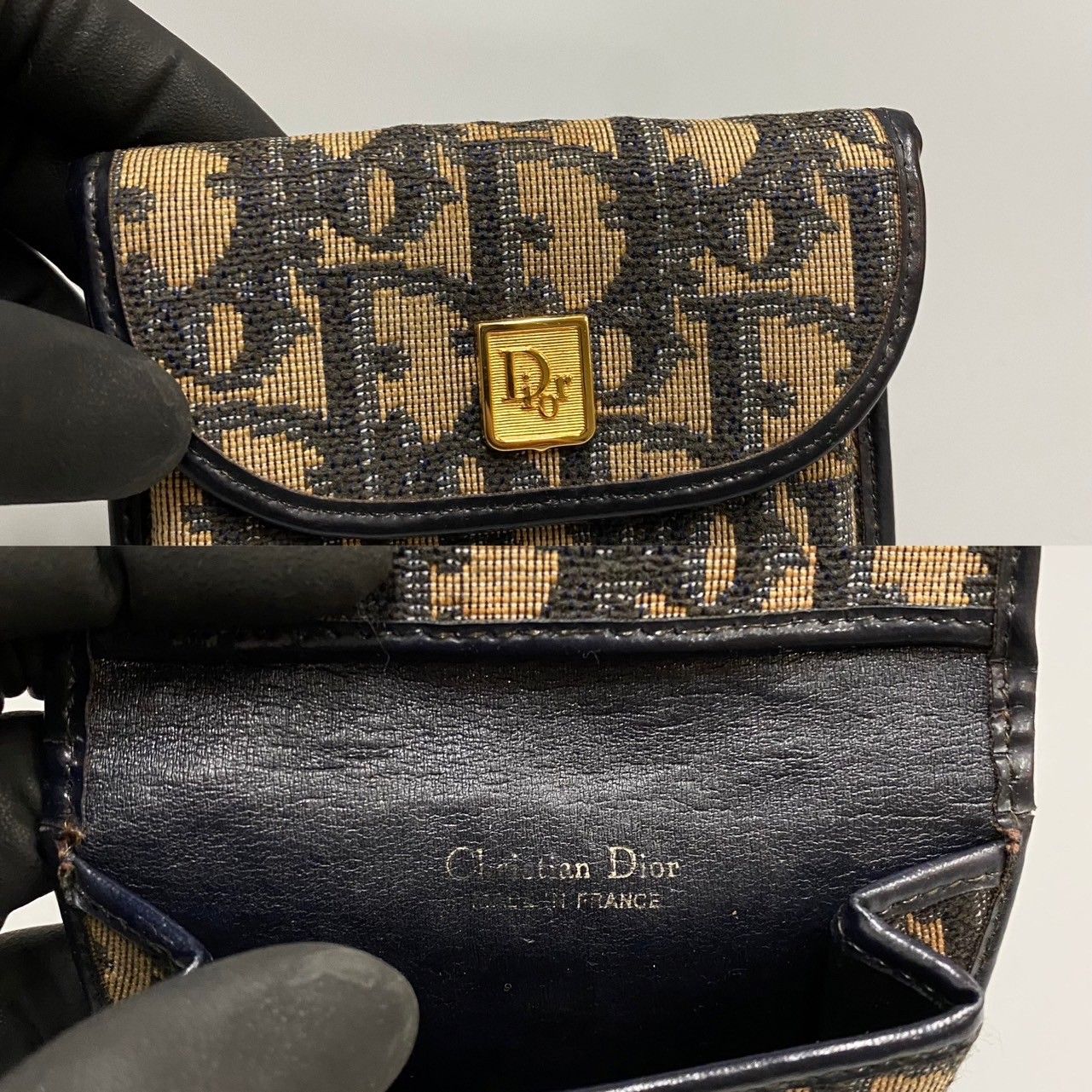 美品 Christian Dior クリスチャンディオール トロッター ロゴ 金具