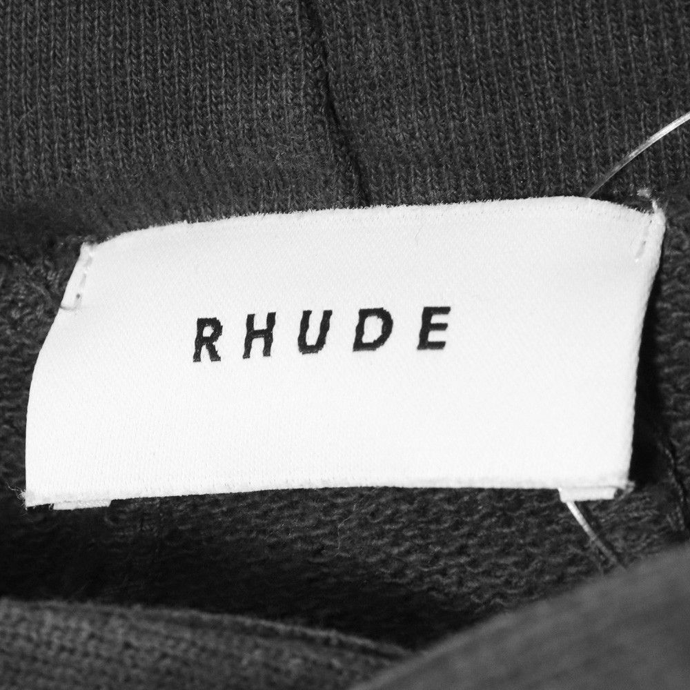 RHUDE スワロフスキーラインストーンロゴスウェットパーカー Lサイズ 