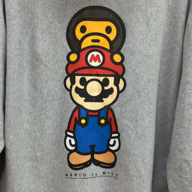 A BATHING APE BAPE MARIO マリオスウェットパーカー