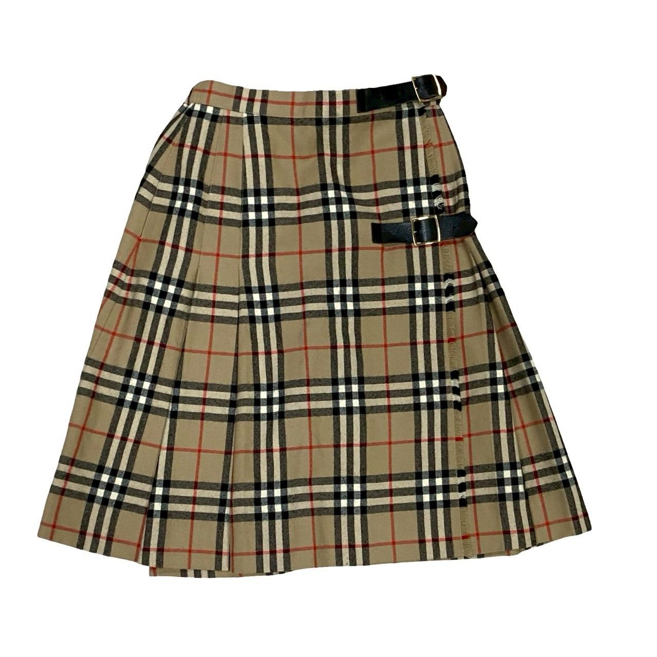 BURBERRY バーバリー 巻きスカート プリーツ膝下 BURBERRY LONDON