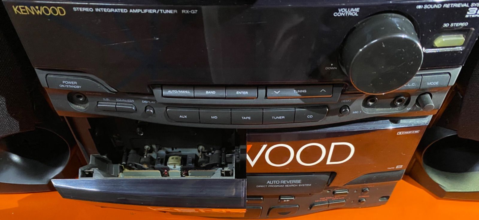 KENWOOD RX-G7 DM-MG7 LS-G7 CD+ラジオのみ動作確認 KENWOOD ケンウッド RX-G7 DM-MG7 LS-G7 CDMDラジオ【ジャンク