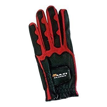 -非常に良い ライト LITE ゴルフグローブ 手袋 マルチ Mサイズ 右用 B-270 黒|赤