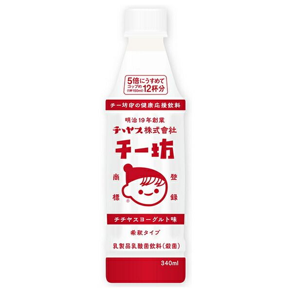 チチヤス チー坊 乳酸菌飲料 340mlペットボトル×24本入｜ 乳酸菌 健康応援 飲料 希釈 タイプ ヨーグルト 味