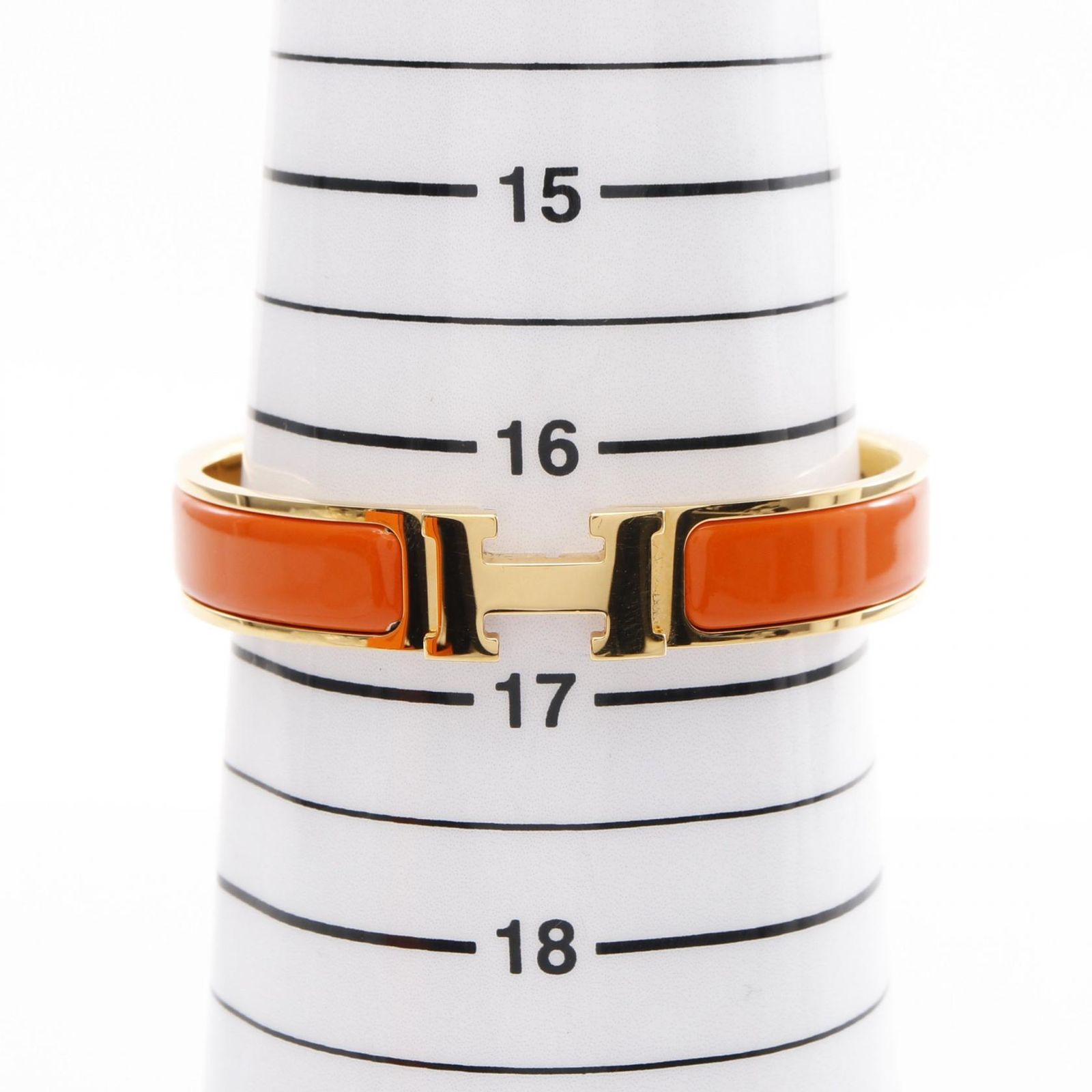 HERMES HERMES(エルメス) バングル クリックH ゴールド×オレンジ 