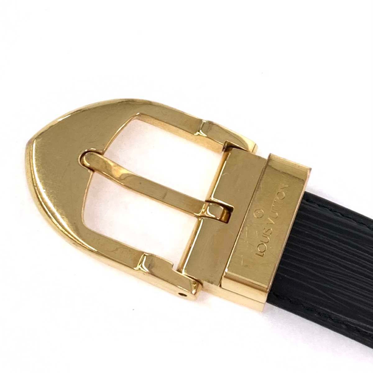 ヴィトン ベルト レザー ブラック　エピ　CT1917 LOUIS VUITTON ルイヴィトン エピ ベルト CT1917 ブラック ピン