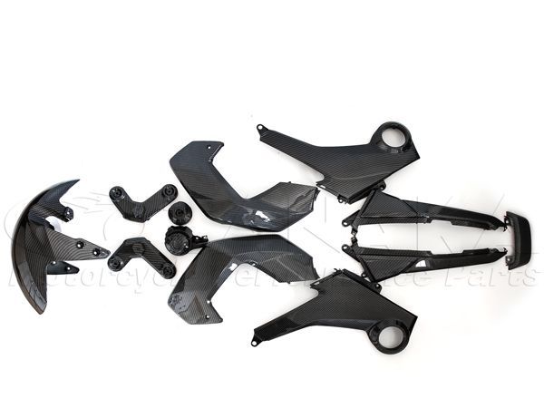 ca1134]グロム MSX125用 外装（カウル）12点セット /カーボンカラー