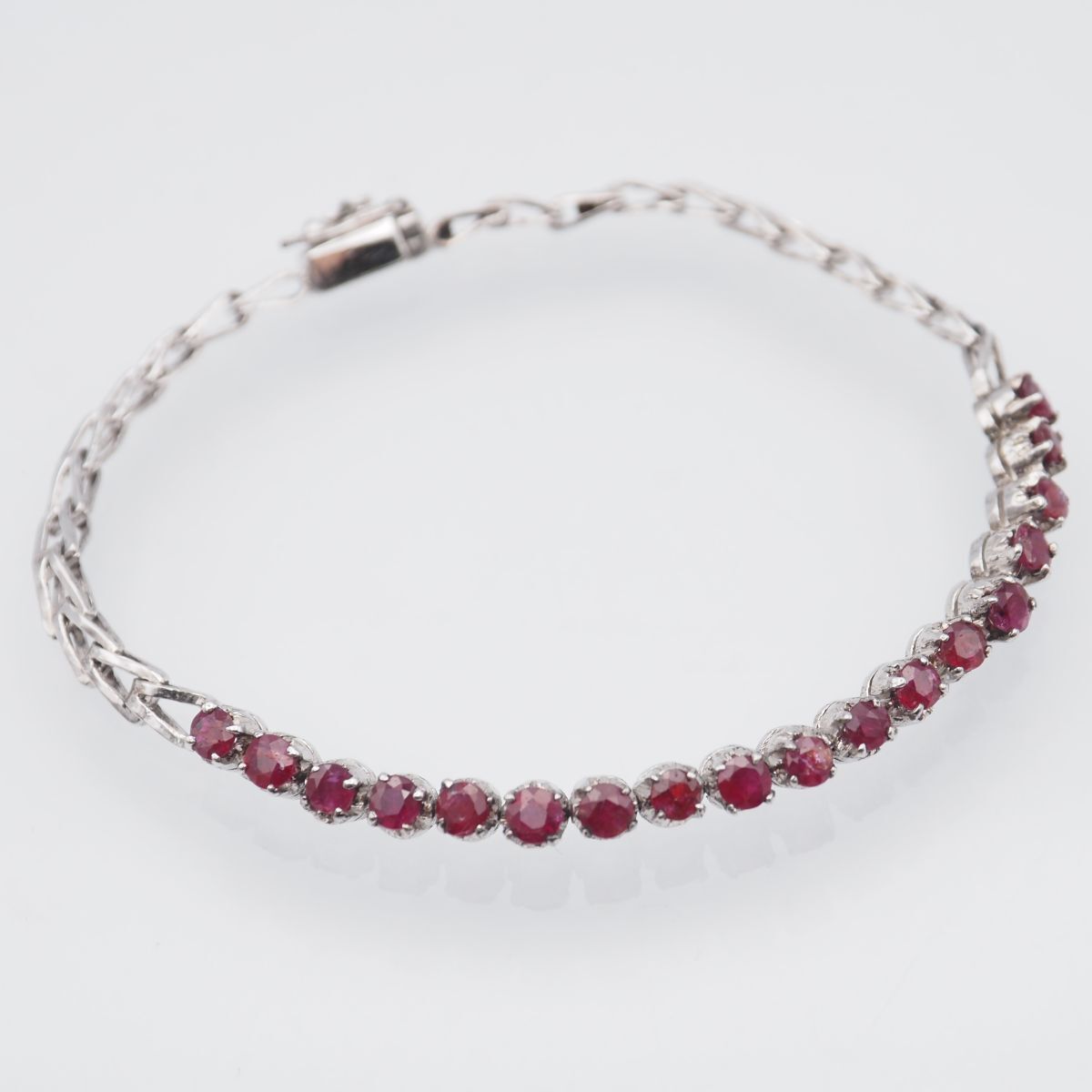 G493 ルビー ピンクスピネル ブレスレット デザイン シルバー ヴィンテージ