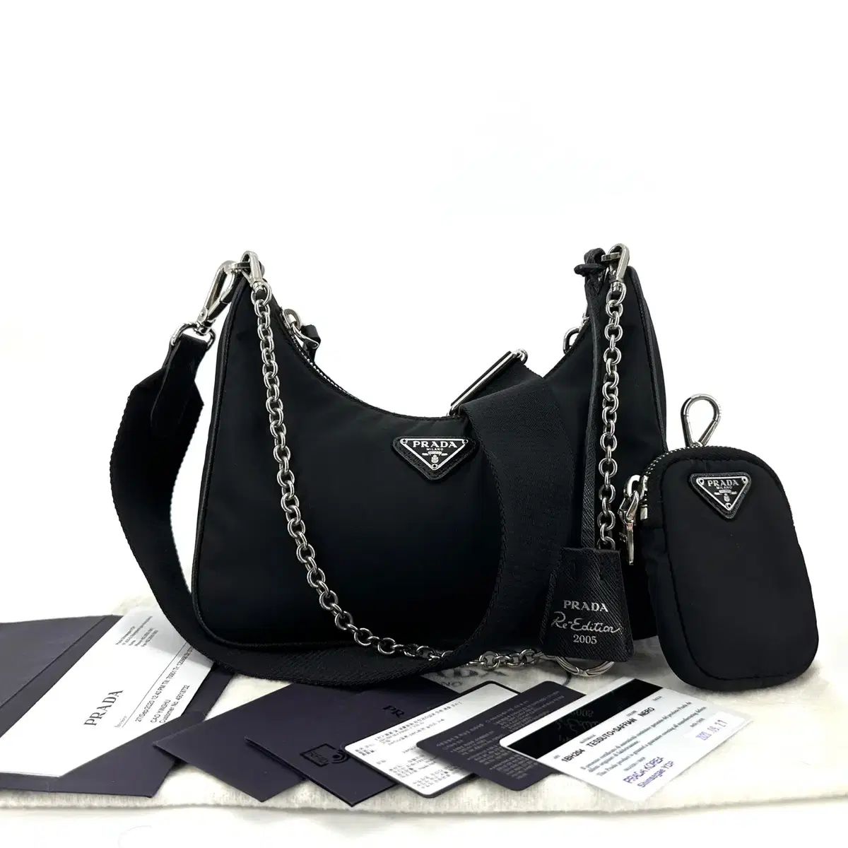 *デパートボード* PRADA プラダ テスート Re-Edition リエディション マルチ ホーボーバッグ 1BH204