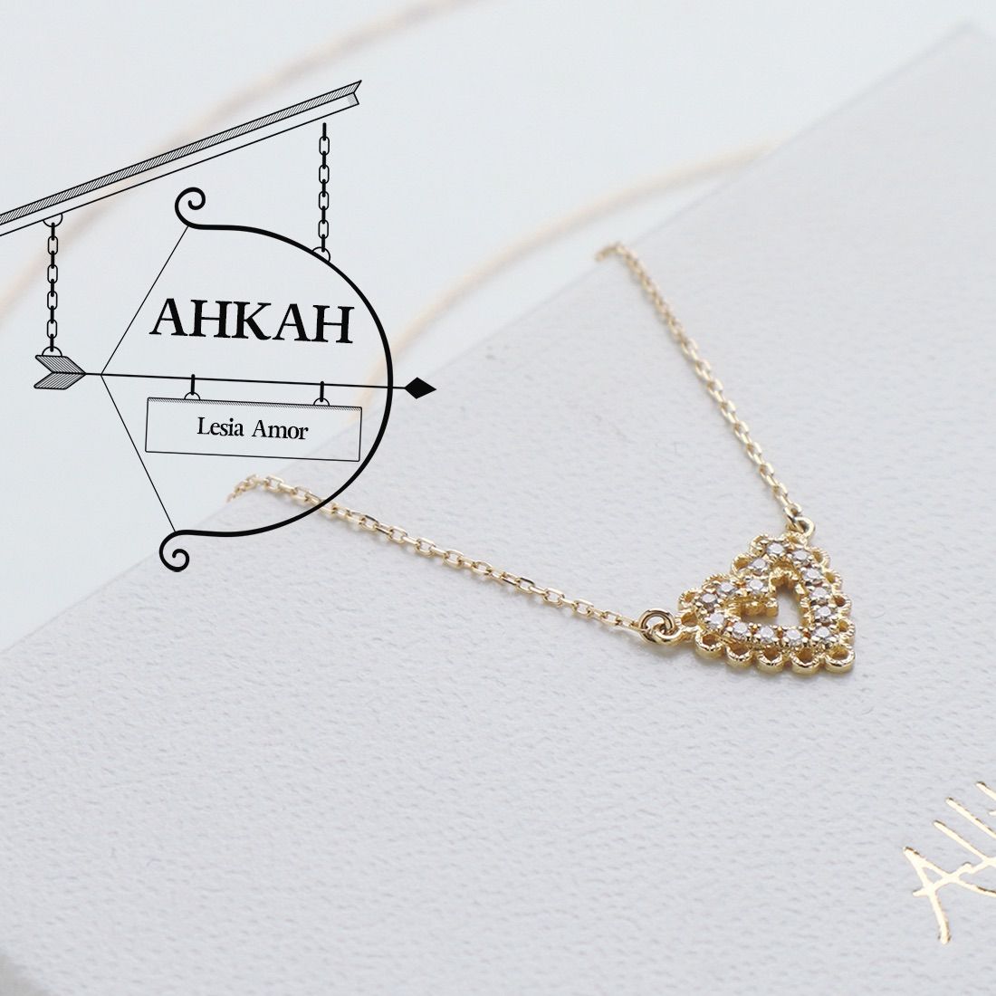 専用！AHKAH フィルージュハートミディピアス AHKAH アーカー ピアス フィルージュパール 18K アコヤ ハート