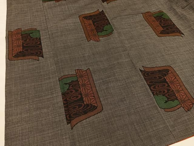 平和屋着物□本場大島紬 7マルキ 古代染色 純泥染 証紙付き