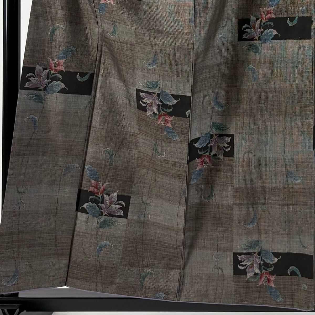 変わり市松 焦茶色