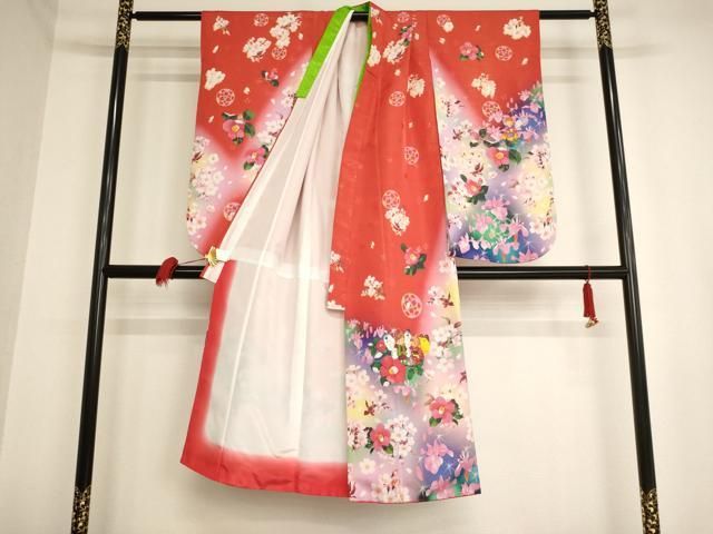 平和屋着物[]絵本作家 永田萌 七五三 女の子 7歳 祝着 四つ身
