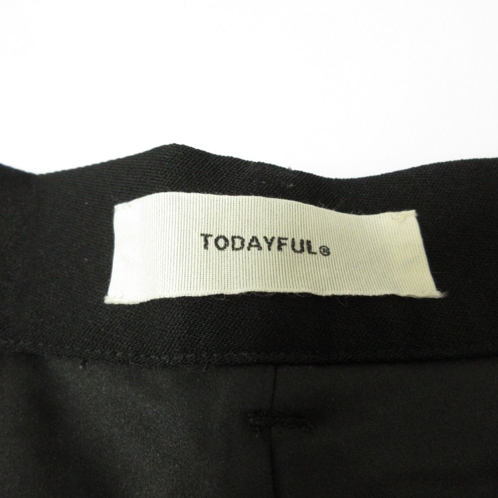 25SS TODAYFUL トゥデイフル Sheer Jacquard Trousers シアージャガード トラウザーズパンツ サイズ36 ブラック レディース 古着 DECORATOM_COM_BR