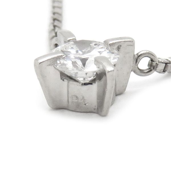 LA SOMA プラチナ850ネックレス LA SOMA/ラソマ】 花モチーフ ダイヤモンド 計0.50ct ネックレス