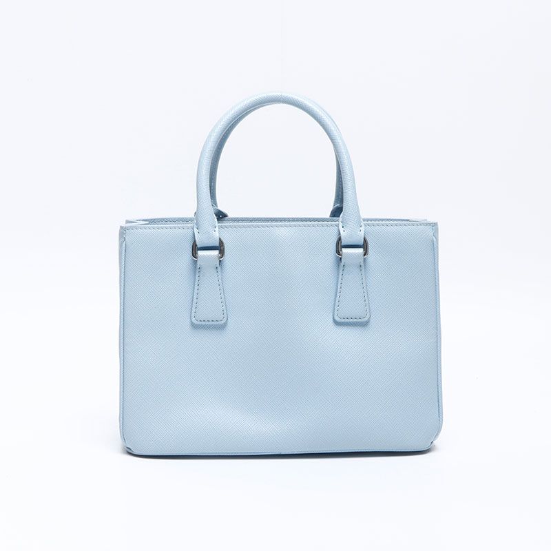 プラダ ガレリア ハンドバッグ 2way 水色 PRADA プラダ ショルダーバッグ サフィアーノ リュクス 2way