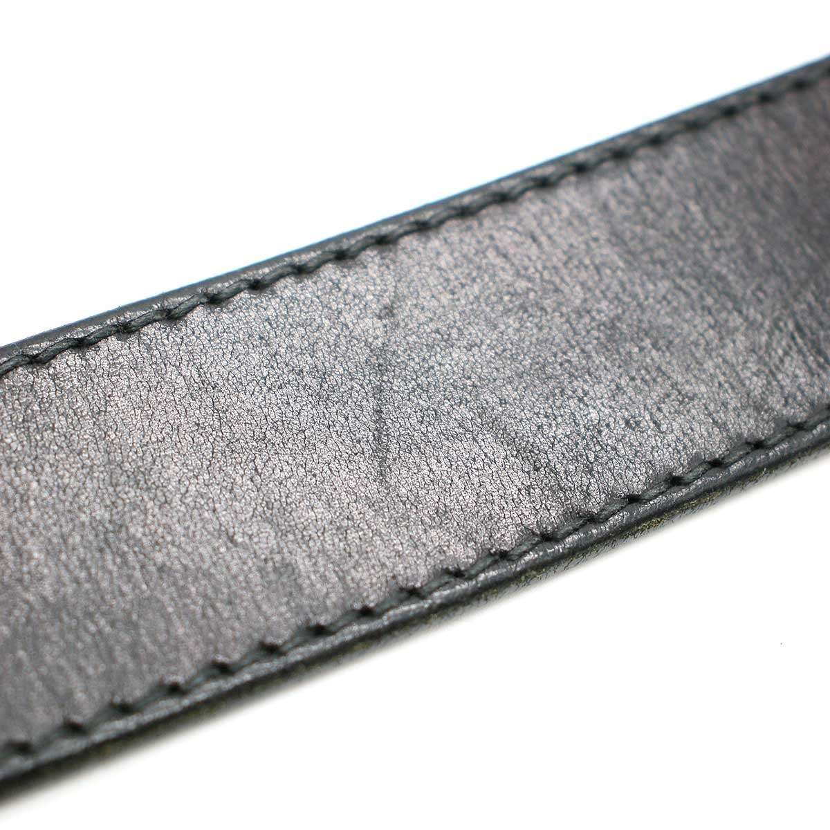 Dior HOMME ディオールオム 2005AW Hバックルレザーベルト ブラック 85 