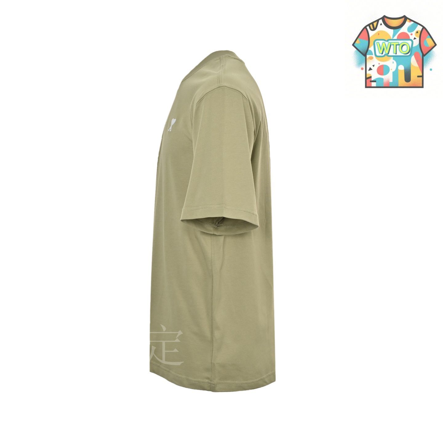 今日特価】Ami Paris 25SS ホワイトハート刺繍 T シャツ-2 AMI