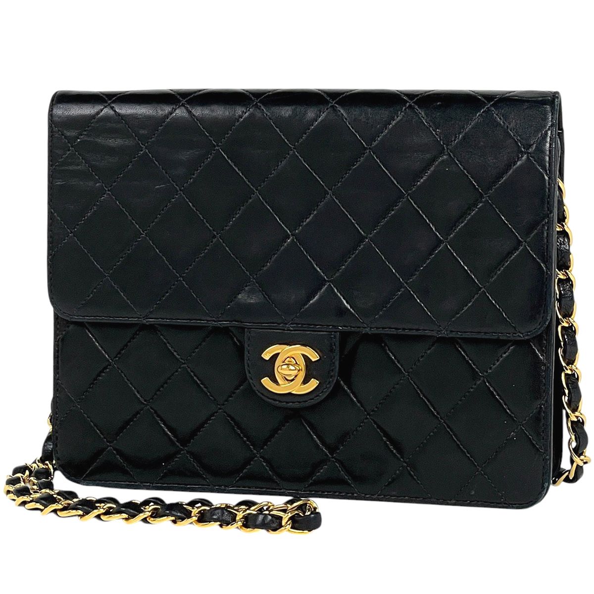 シャネル CHANEL マトラッセ シングルフラップ チェーン ショルダー 